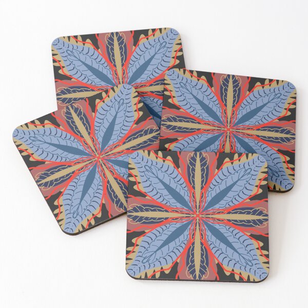 Item preview, Blue Floral with red stamen art design designed and sold by Gallery33.