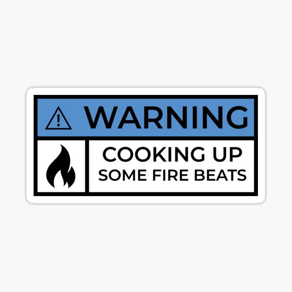 Item preview, Blue Warning Beat Making in Progress designed and sold by sambarloww.