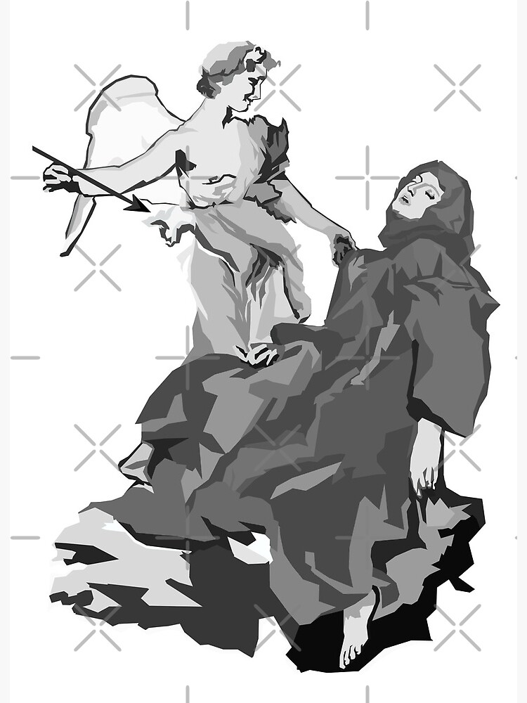 Thumbnail 2 of 2, Art Board Print, The Ecstasy of St Theresa designed and sold by Myth-and-Muse.