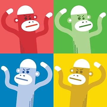 Artwork thumbnail, Sock monkey swarm by RagingSoxMonkey