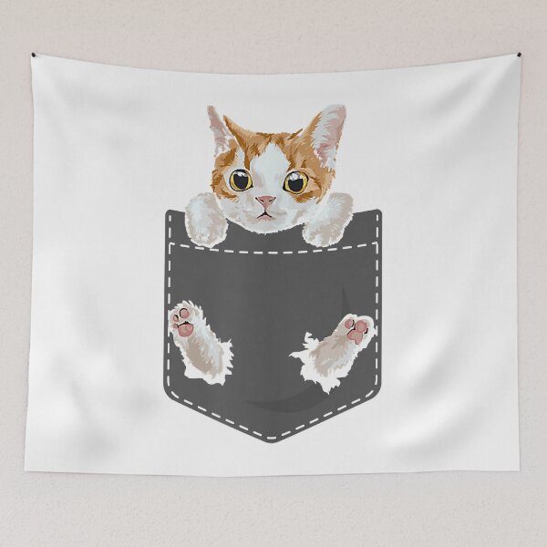 Item preview, Hanging Cat in Pocket Cute Cat Lover T-Shirt designed and sold by tinhpham.
