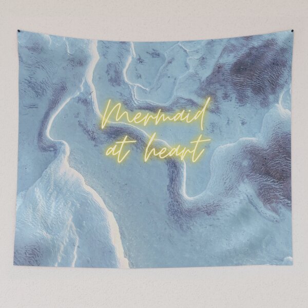Item preview, Mermaid at heart blue ocean foam waves quote designed and sold by Lizzysszhou.