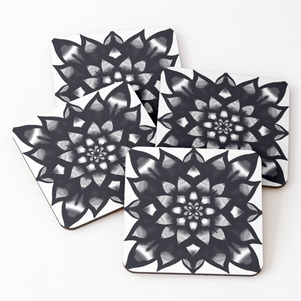 Item preview, Feather Black Flower Design  designed and sold by missmann.