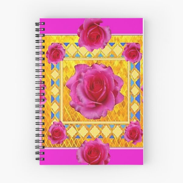 Item preview, GEOMETRIC FUCHSIA-GOLD  PINK ABSTRACT ROSE PATTERNS ART designed and sold by sharlesart.