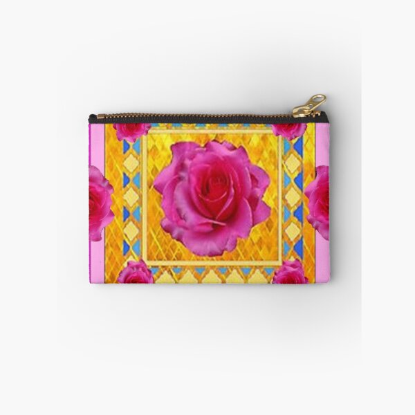 Item preview, GEOMETRIC FUCHSIA-GOLD  PINK ABSTRACT ROSE PATTERNS ART designed and sold by sharlesart.