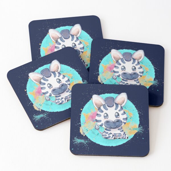Item preview, Kawaii Zebra Watercolor Graffiti designed and sold by kawaiitash.