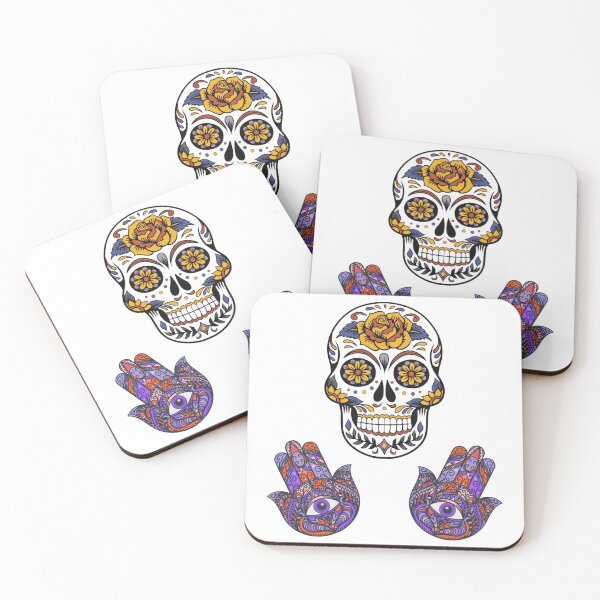 Item preview, Darkie Skull with a pattern Spooky hands with eyes designed and sold by WildFlowerMoo.