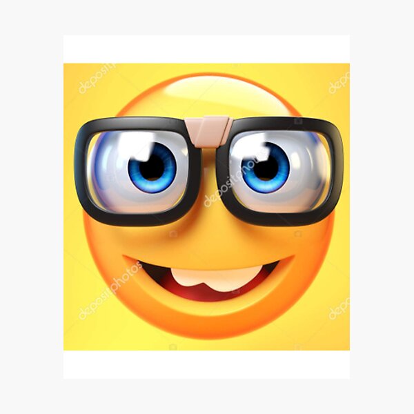 Lámina fotográfica Nerd Emoji Meme Lil Darkie Fans Be Like Classic de