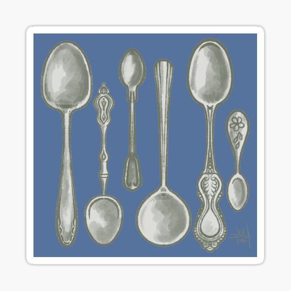 May the spoons be with you (Silver) Sticker