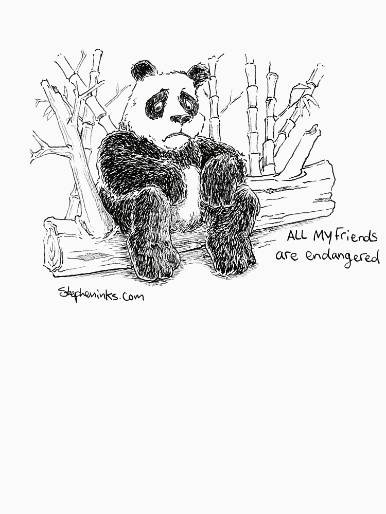 Thumbnail 4 of 4, V-Neck T-Shirt, Endangered designed and sold by stepheninks.