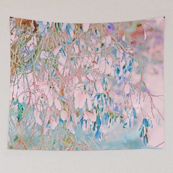 Item preview, Gorgeous abstract twigs and leaves in pretty in pink designed and sold by Boho Contessa.