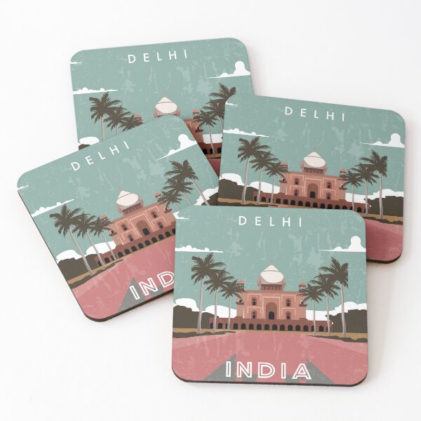 Item preview, Delhi, India - Retro travel minimalistic poster designed and sold by GreekTavern1979.