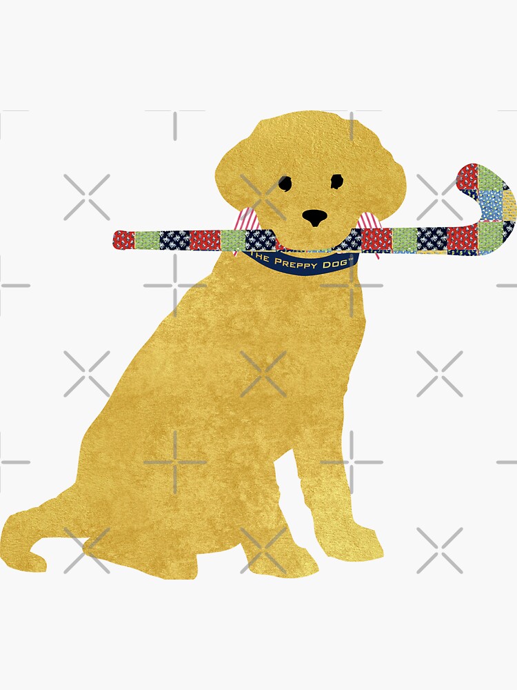 Preppy Chocolate Lab Lacrosse Dog Sticker for Sale by emrdesigns