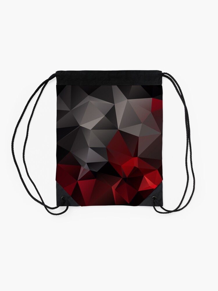 Abstract background of triangles polygon wallpaper in black red colors 1 |  Leggings