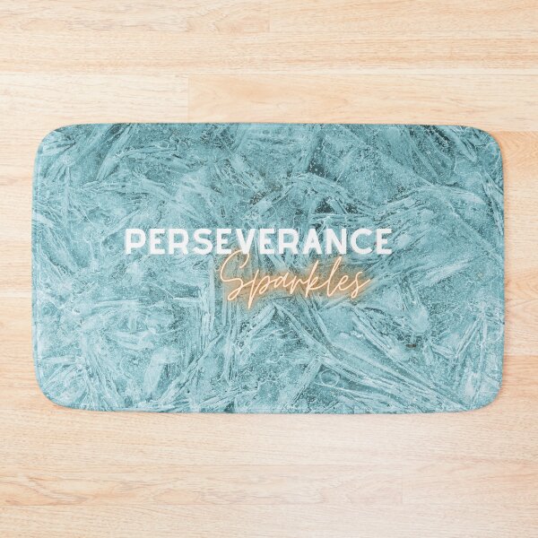 Item preview, Inspirational quote perseverance sparkles blue frozen water designed and sold by Lizzysszhou.