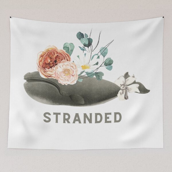 Item preview, Stranded watercolor shark whale with flowers and bowtie designed and sold by Lizzysszhou.