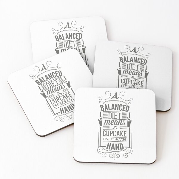 Item preview, A Balanced Diet Means a Cupcake In Each Hand designed and sold by Studio  Six.