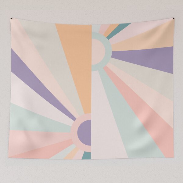 Item preview, Offset Retro Sunset Rainbow 3 designed and sold by MaryJaneRC.