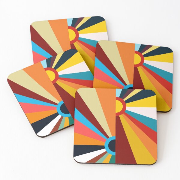 Item preview, Offset Retro Sunset Rainbow 6 designed and sold by MaryJaneRC.