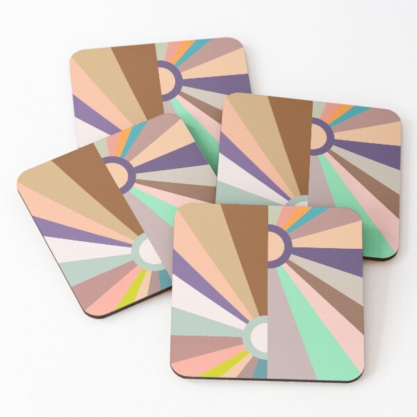Item preview, Offset Retro Sunset Rainbow 8 designed and sold by MaryJaneRC.
