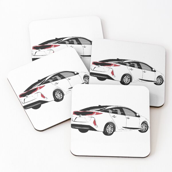 Item preview, Toyota Prius Car Design White Sticker designed and sold by anjanaartz.