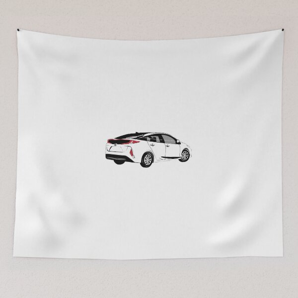 Item preview, Toyota Prius Car Design White Sticker designed and sold by anjanaartz.