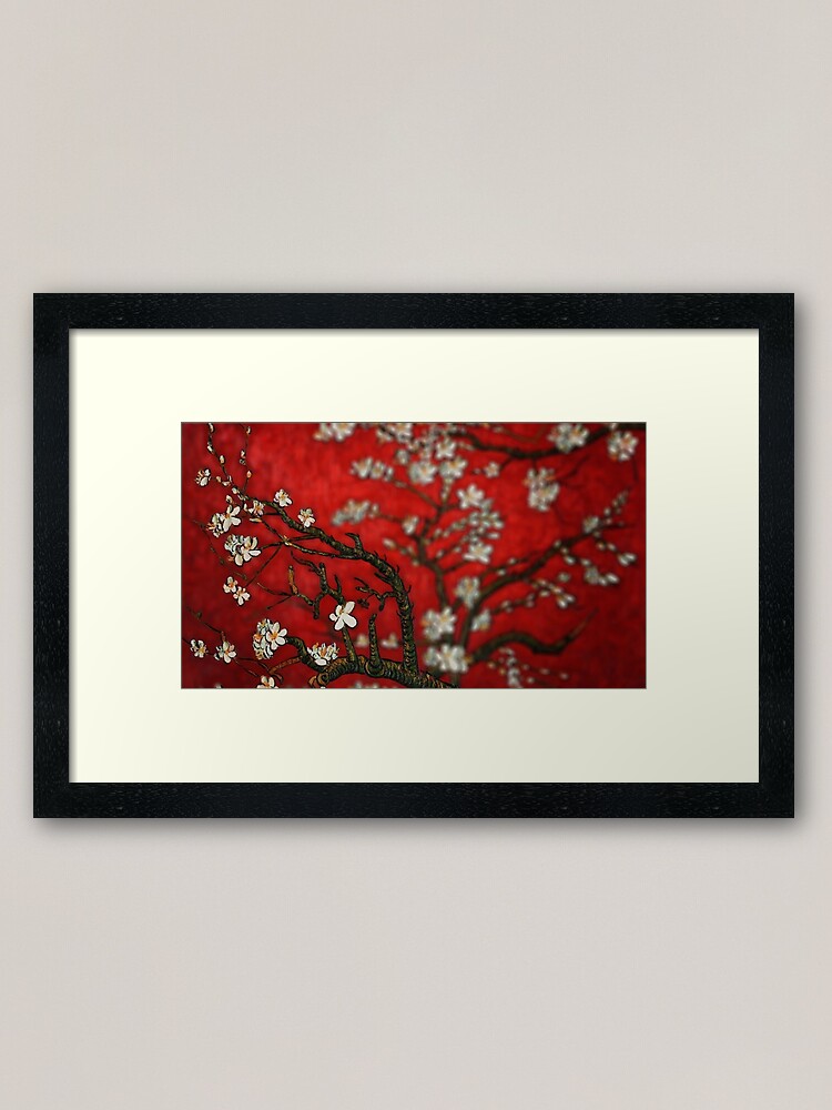 Van Gogh Red Almond Blossoms Tilt Shift Framed Art Print By Sirwalf Redbubble