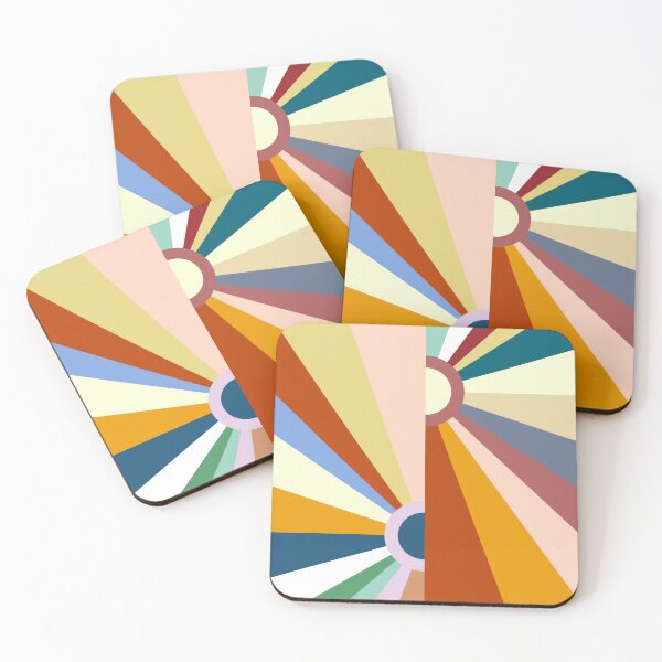 Item preview, Offset Retro Sunset Rainbow 11 designed and sold by MaryJaneRC.