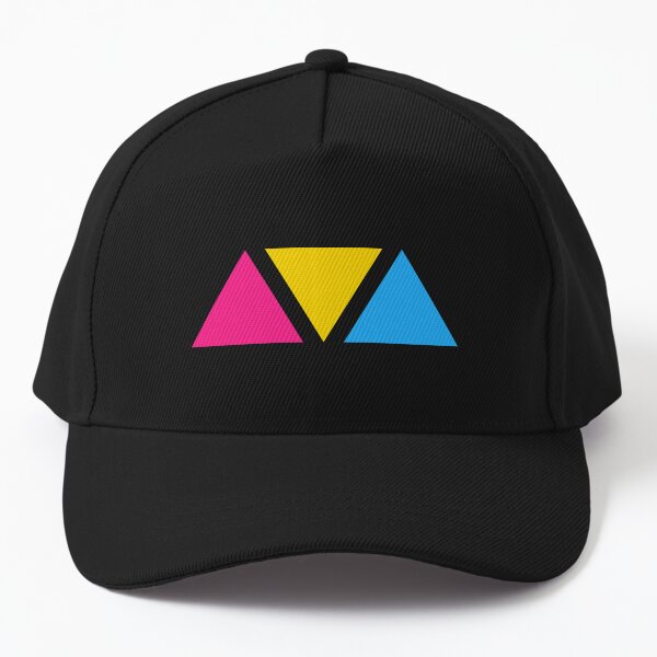 Aperçu de l'œuvre Triangles. Drapeau de la fierté pansexuelle. Fierté pansexuelle subtile créée et vendue par Subtle Pride Shop.