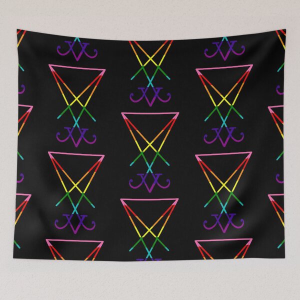 Item preview, Lucifer Sigil Gay Pride Rainbow designed and sold by AlasAHintStudio.