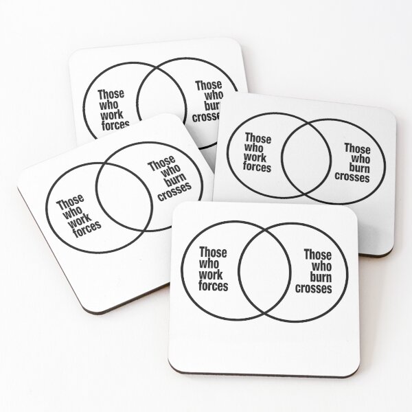 Item preview, Those Who Work Forces, Those Who Burn Crosses Venn Diagram designed and sold by YoFlyList.