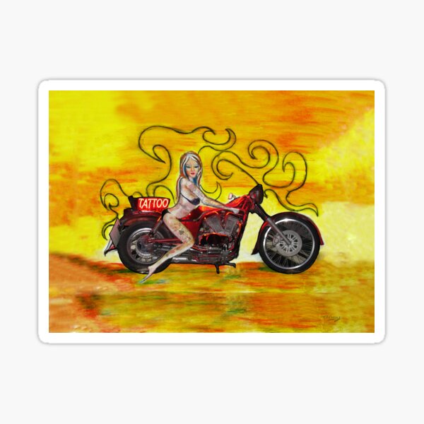  Sexy Woman Various sizes Decal Stickers Nude Pin Up Girl  Decorative Motorbike Bicycle Vehicle A (8 X 5.56 Inches) : Automotive
