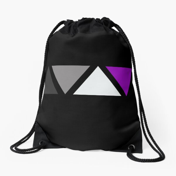 Triangles Asexual Pride Flag. Subtle Asexual Pride Drawstring Bag