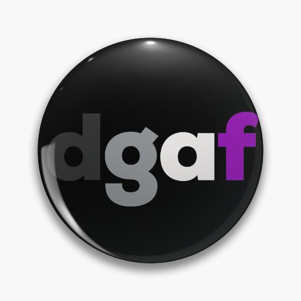 Item preview, dgaf. Dont Give A F***. Subtle Asexual Pride designed and sold by Subtle Pride Shop.
