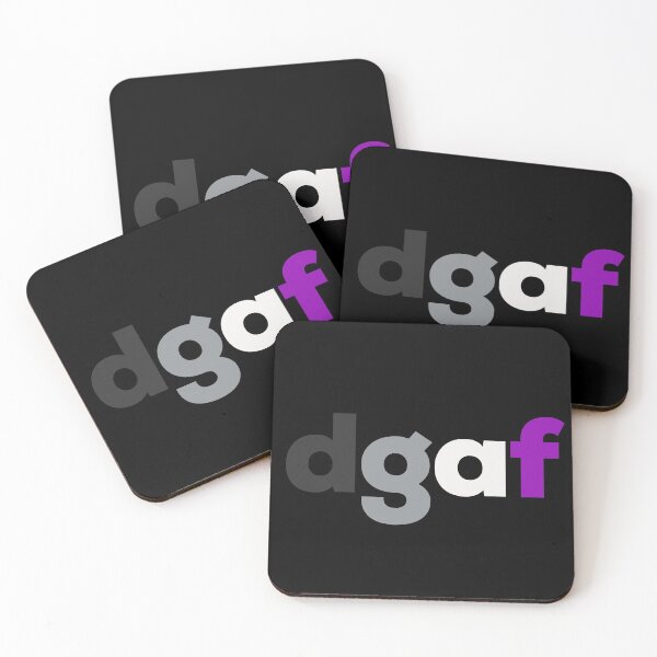 Item preview, dgaf. Dont Give A F***. Subtle Asexual Pride designed and sold by Subtle Pride Shop.