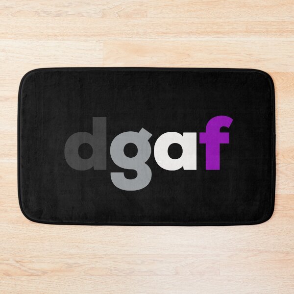 Item preview, dgaf. Dont Give A F***. Subtle Asexual Pride designed and sold by Subtle Pride Shop.