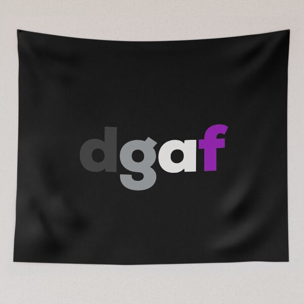 Item preview, dgaf. Dont Give A F***. Subtle Asexual Pride designed and sold by Subtle Pride Shop.