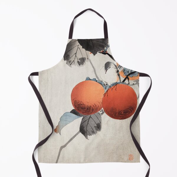 Item preview, Nuthatcher atop Persimmons - Japanese Art designed and sold by TSLAB.