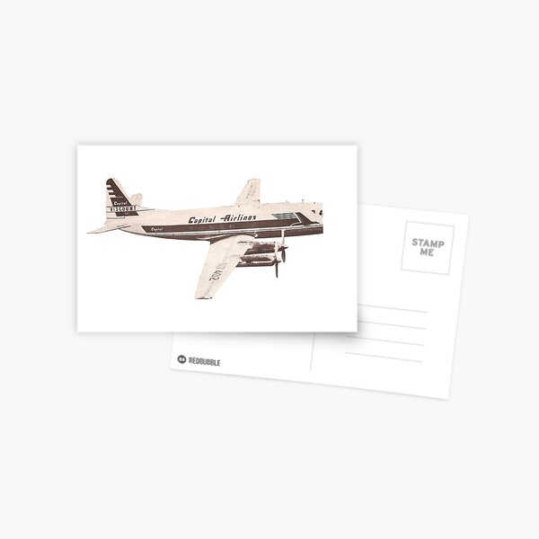 Capitol Airlines Airplane sticker Postcard