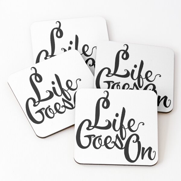 Item preview, Life Goes On Lettering Design Black and White designed and sold by Khotekmei.