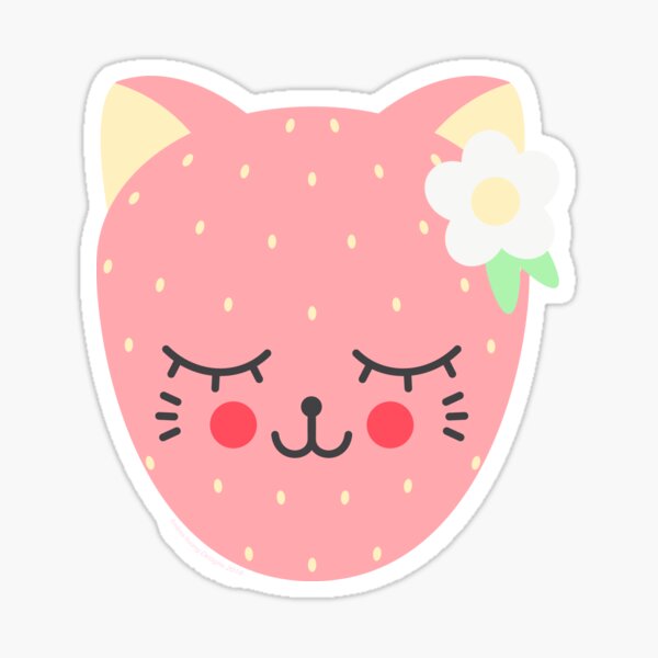 Cat Berry Sticker