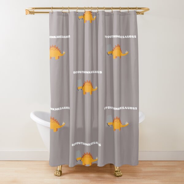 perfect silly dinosaurus t shirt Shower Curtain
