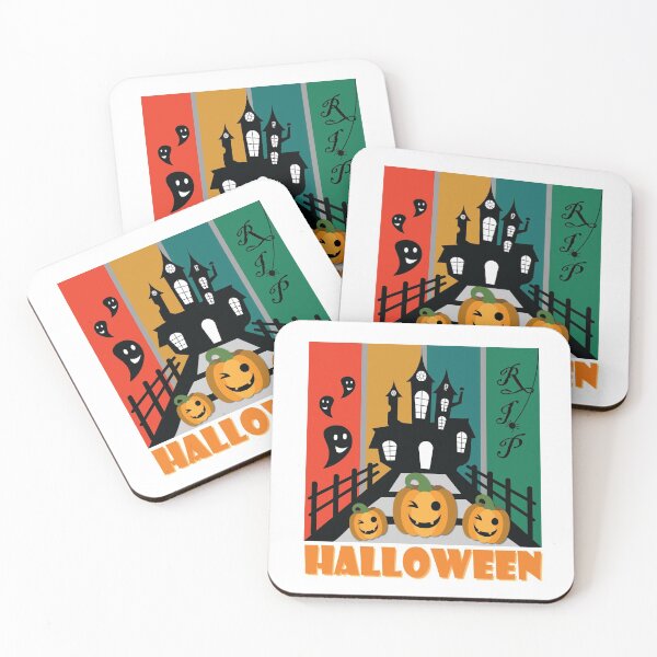 Aperçu de l'œuvre Citrouille d'Halloween et château créée et vendue par SMDesigns101.