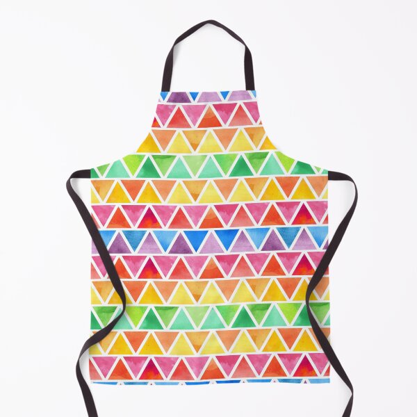 Item preview, Abstract geometric print - colorful watercolour triangle pattern designed and sold by essjaydesigns.