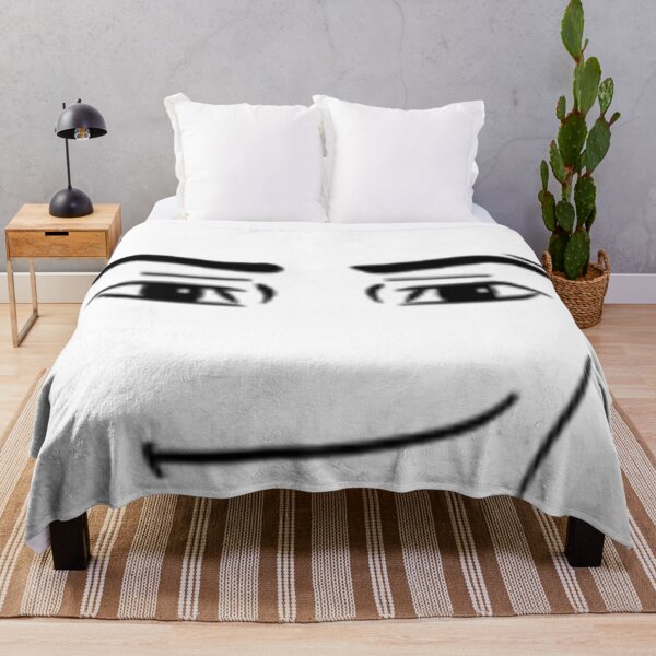 Roblox Man Face Throw Blanket