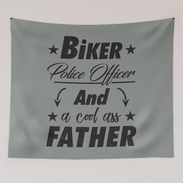 Item preview, Biker Police Officer Father designed and sold by StarsForgers.