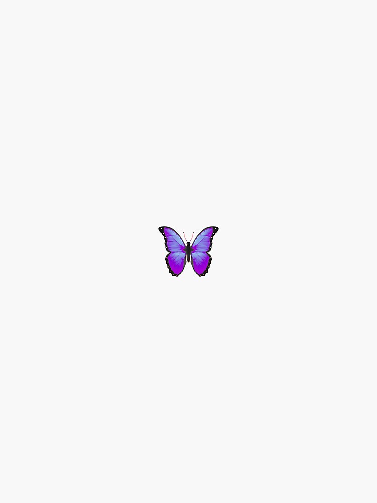 "Purple butterfly emoji " Sticker for Sale by ohxney Redbubble