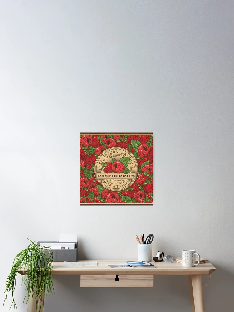 Thumbnail 2 of 3, Poster, The Raspberry Cart designed and sold by Paisley-Perfect.