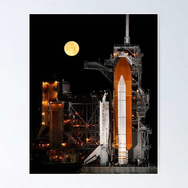 Item preview, STS-119 Shuttle Discovery With Moon designed and sold by TeesMi.