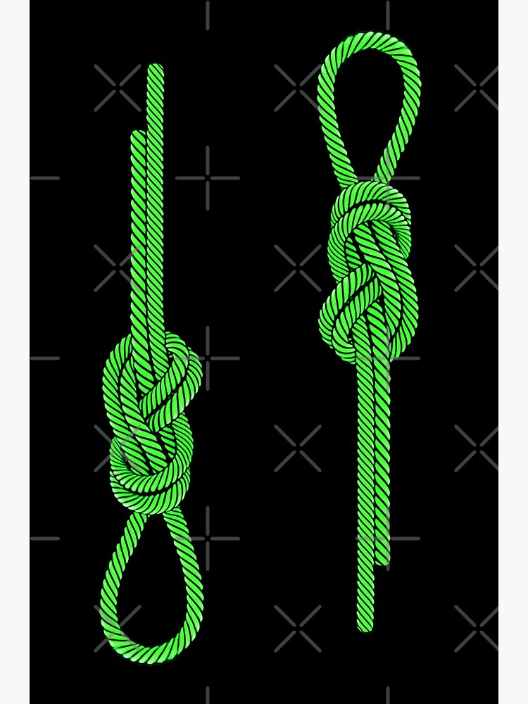 Sport climbing knot figure eight knot mountaineering rope - climbing sport  | Poster